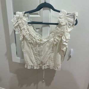 Ulla Johnson cute top, size 8, white/cream!